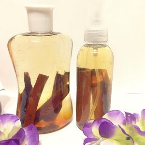 Organic cinnamon vanilla body wash and body spray
